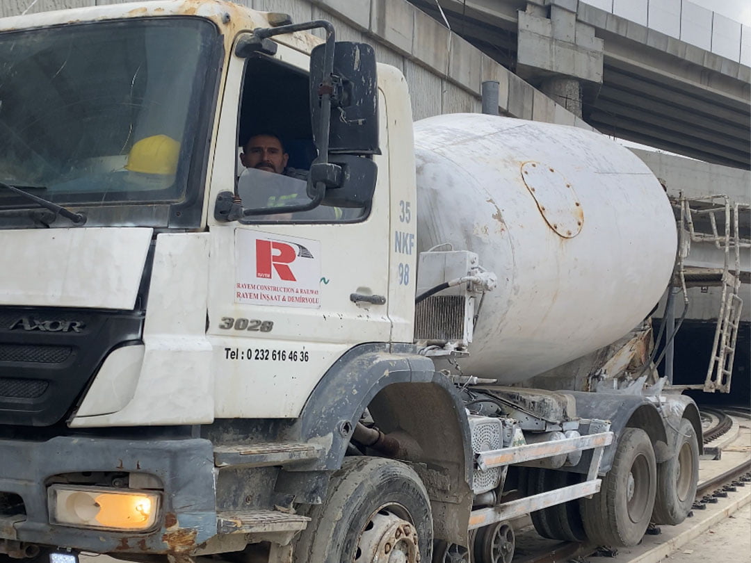 Ray tekerlekli Beton Mikseri